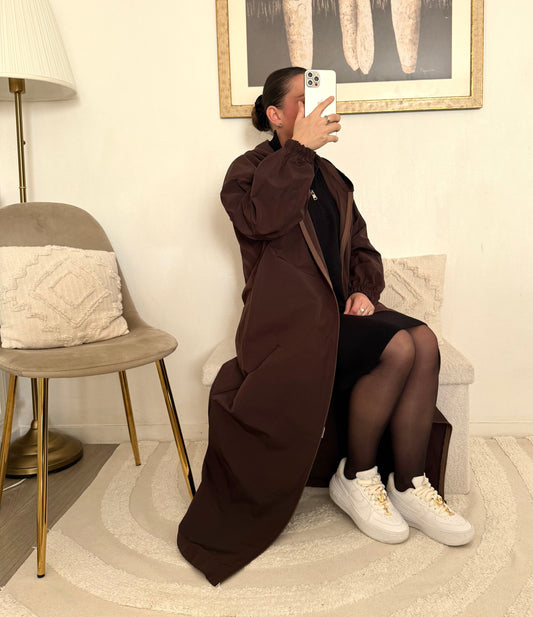 Parka imperméable chocolat