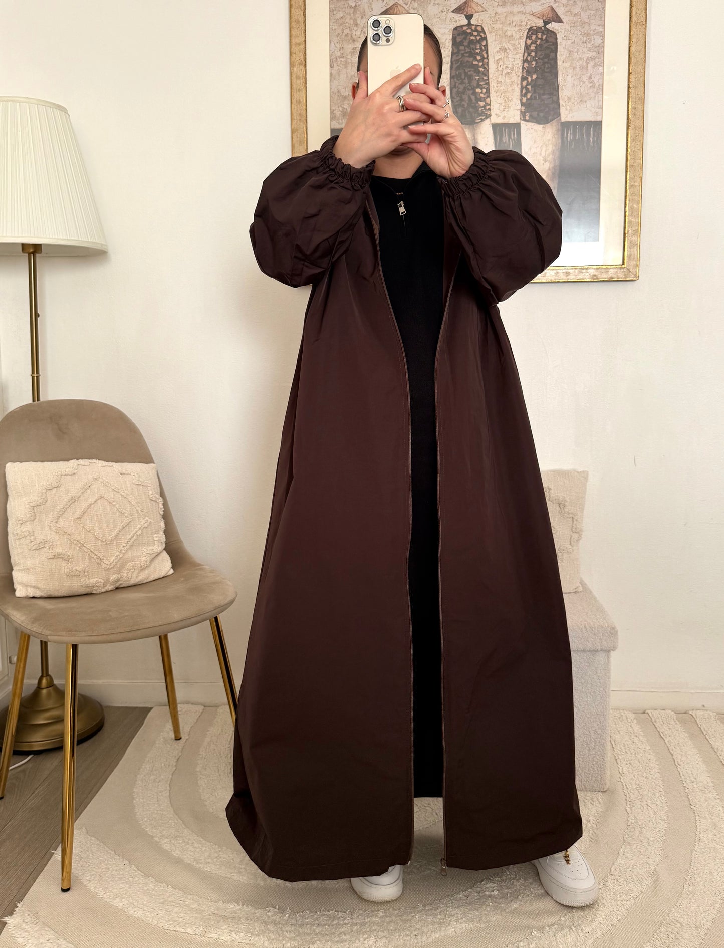 Parka imperméable chocolat